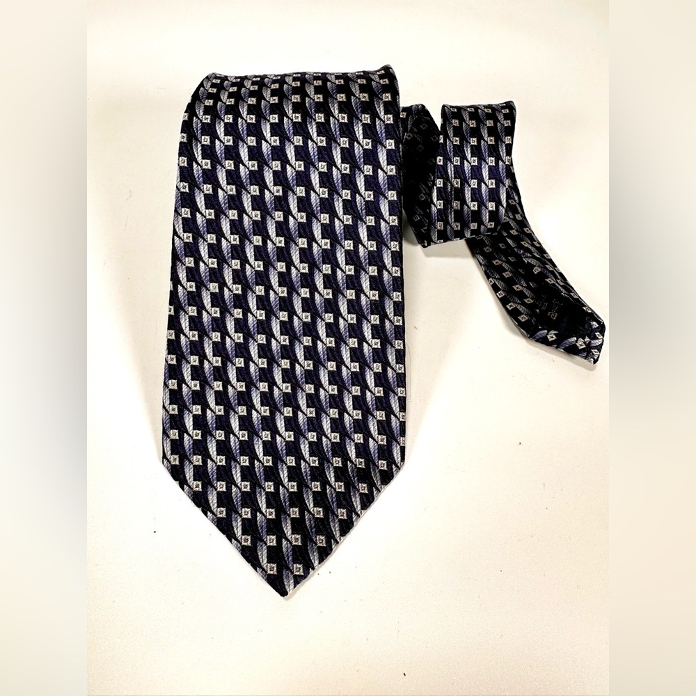 Ermenegildo Zegna Geometric Print Elegant Men's Tie 100% silk - Picture 1 of 5